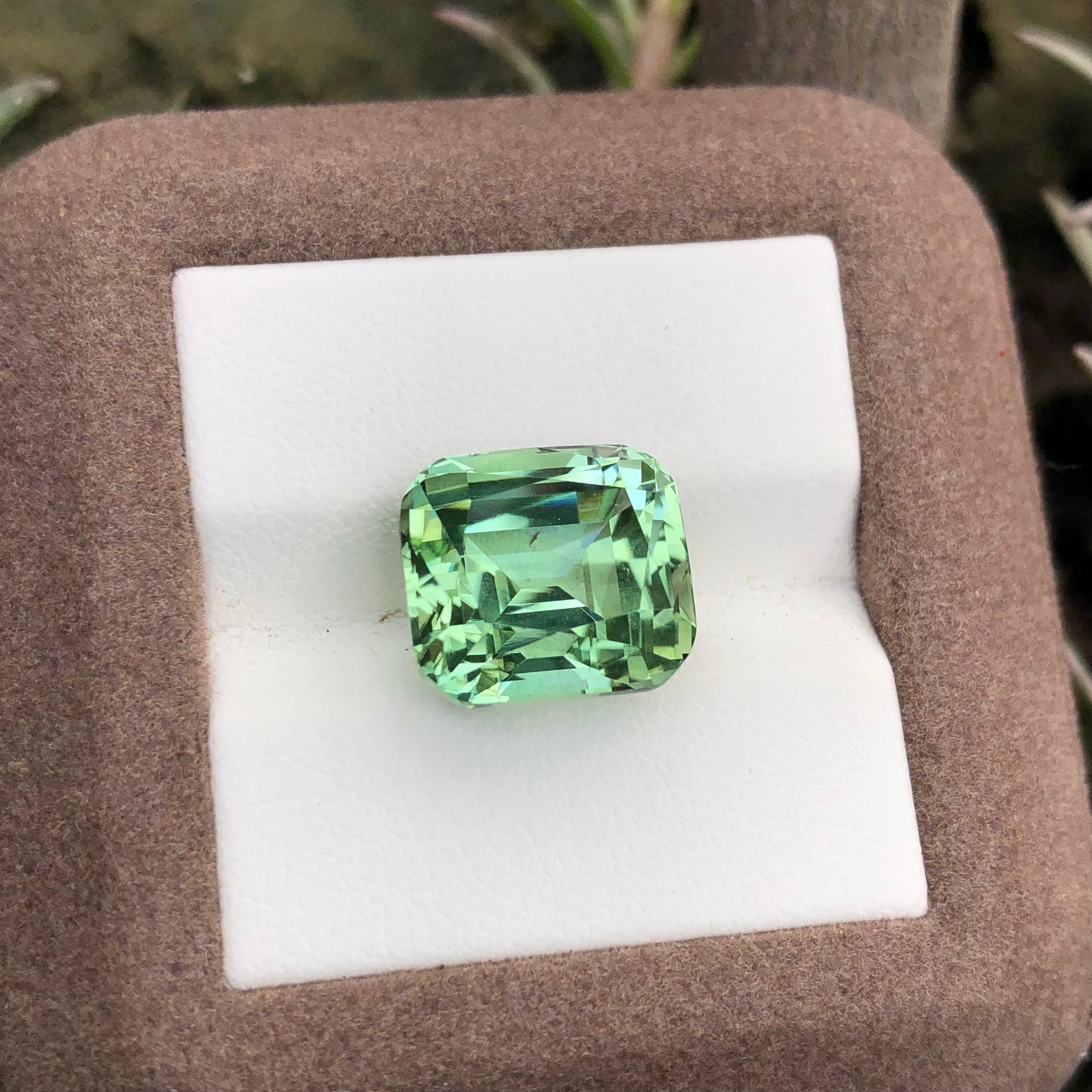 11.75 carats Mint Green Tourmaline Loose Gemstone from Afghanistan — view 7