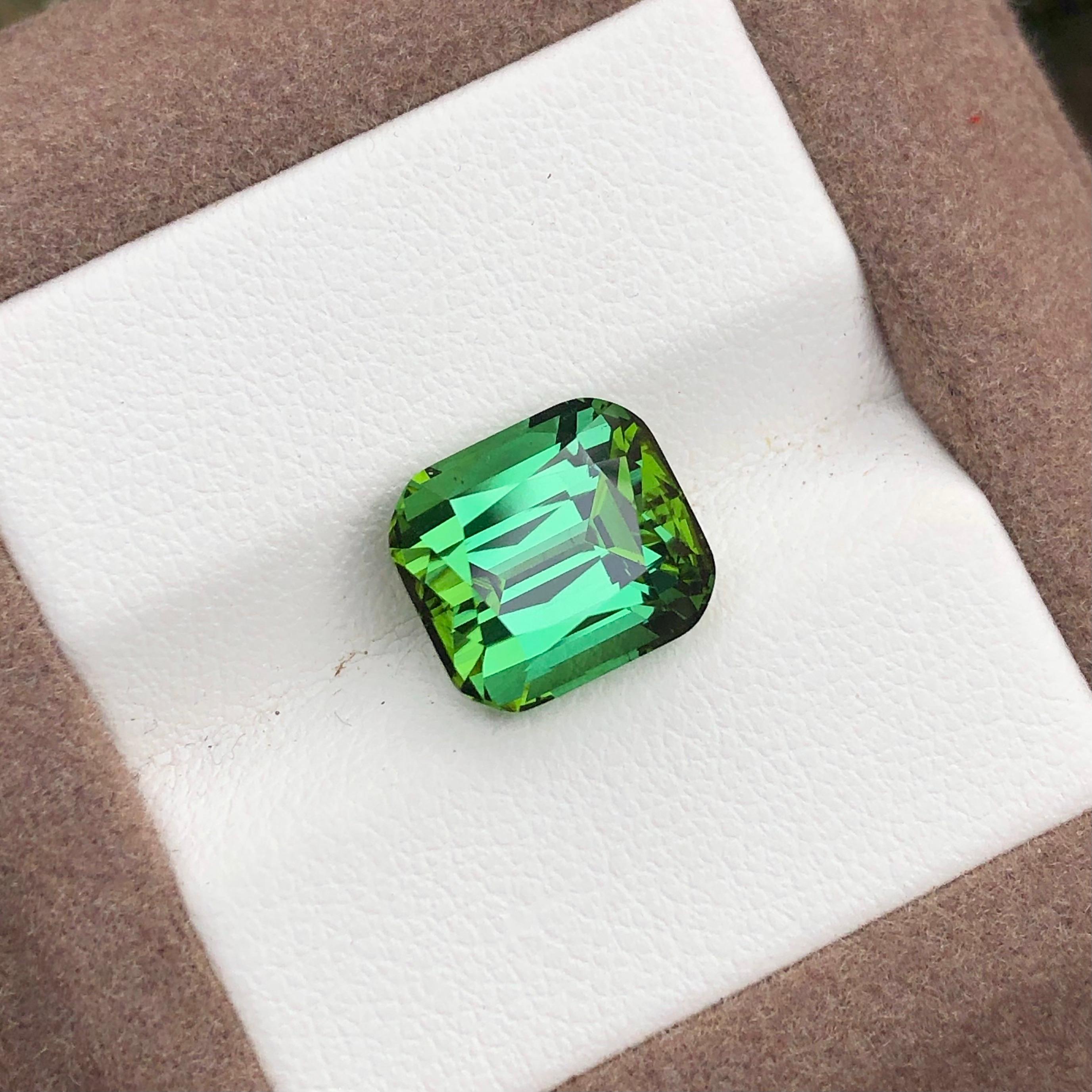 5.75 carats Bluish Green Tourmaline Loose Gemstone from Afghanistan — view 1