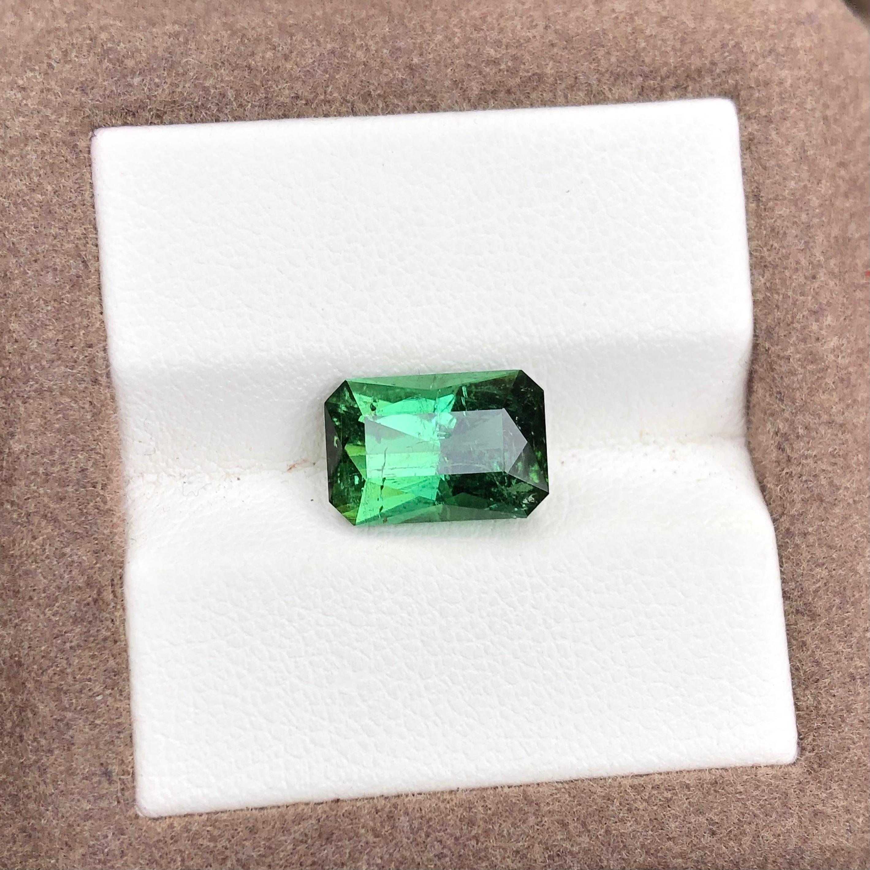 4.04 carats Green Tourmaline Loose Gemstone from Afghanistan