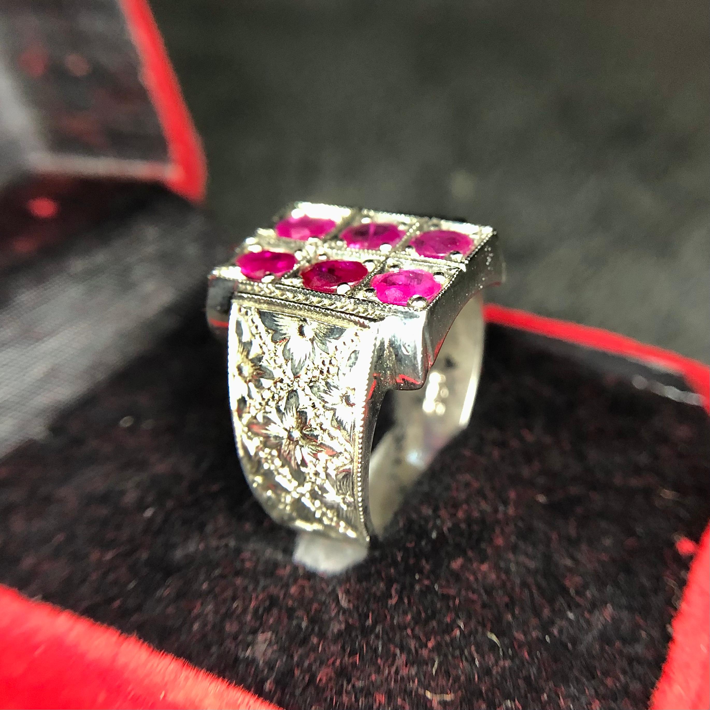 12.43 Gram Ruby Ring fix into 925 Silver — view 3