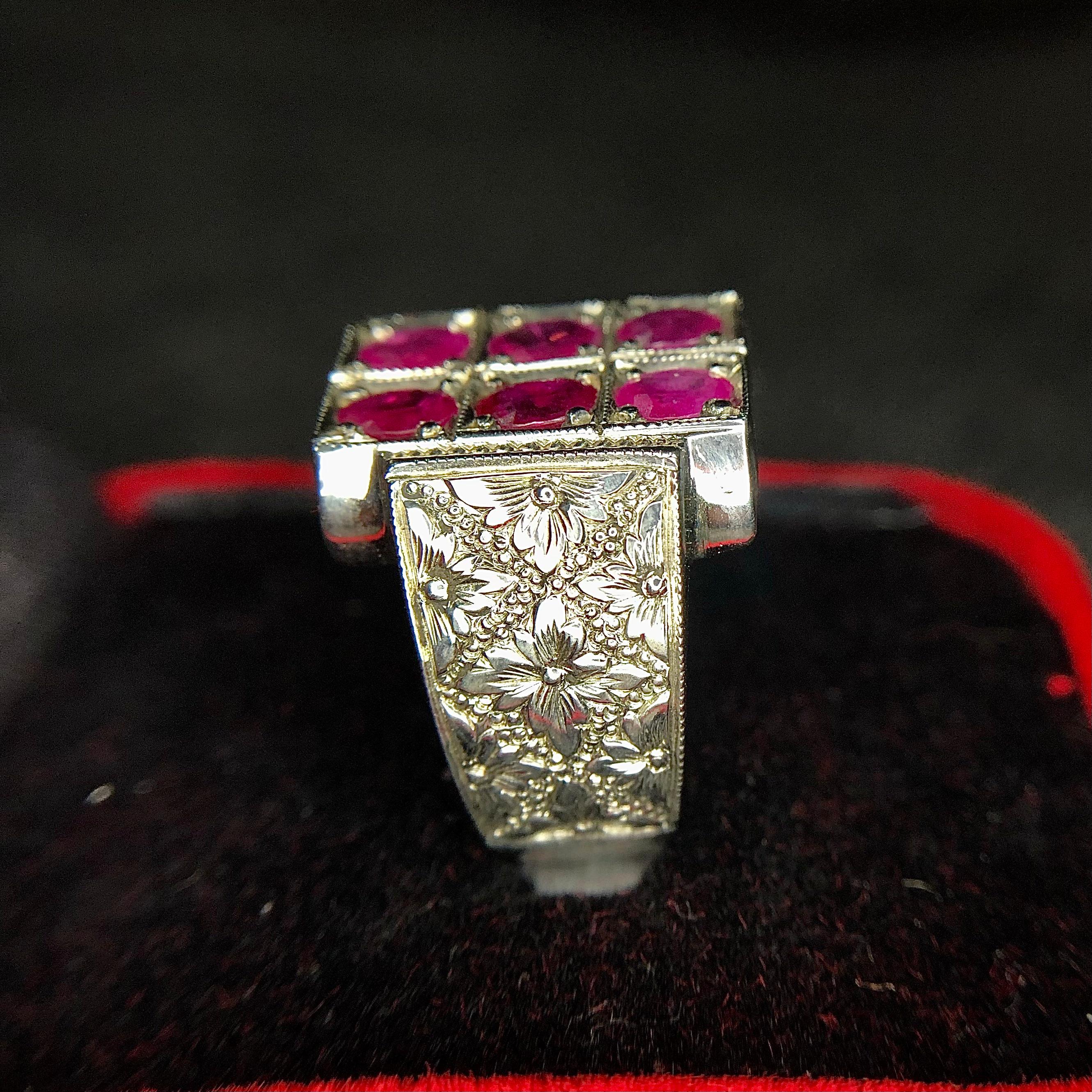 12.43 Gram Ruby Ring fix into 925 Silver — view 4