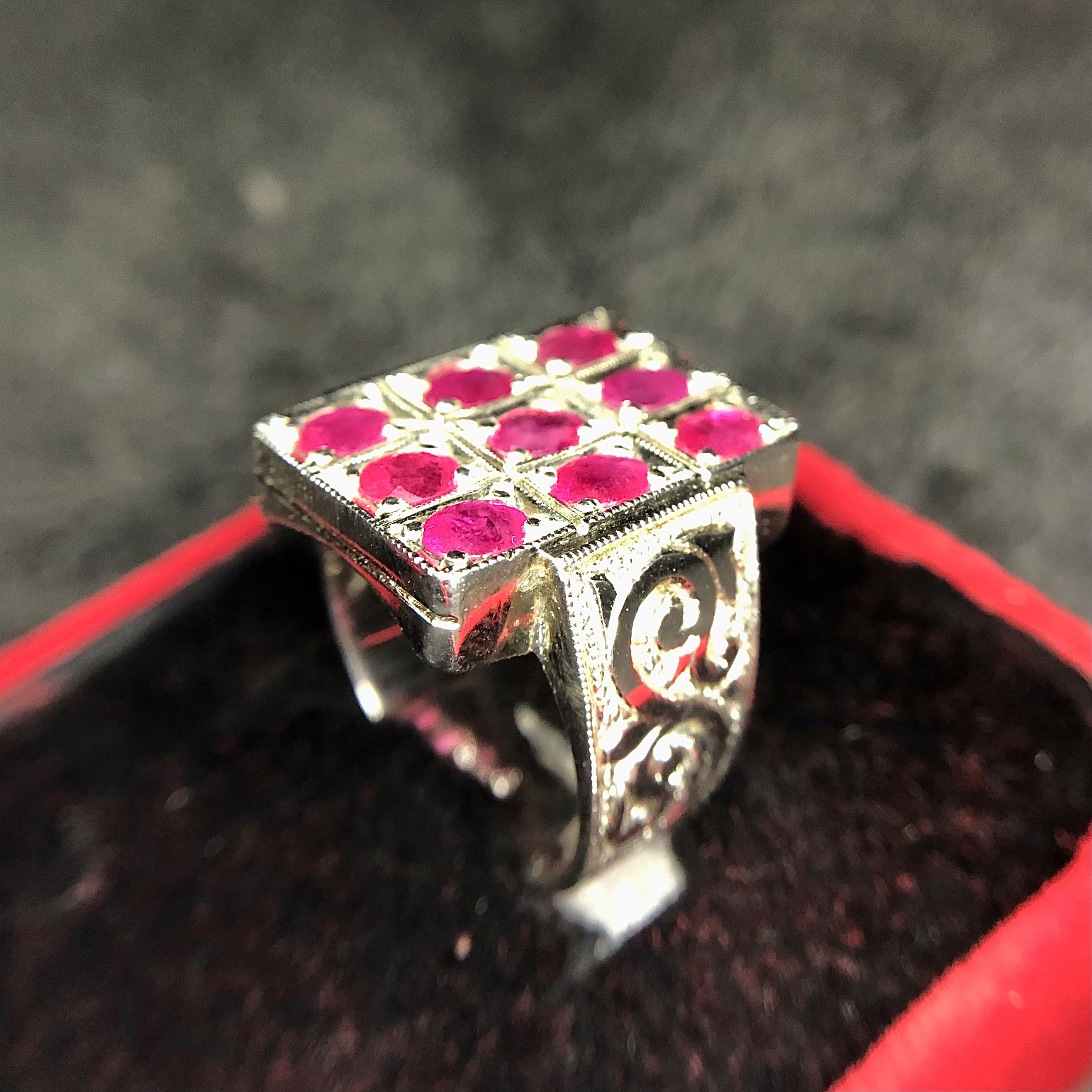 15.72 Gram Burma Ruby Ring Fix into 925 Silver — view 2