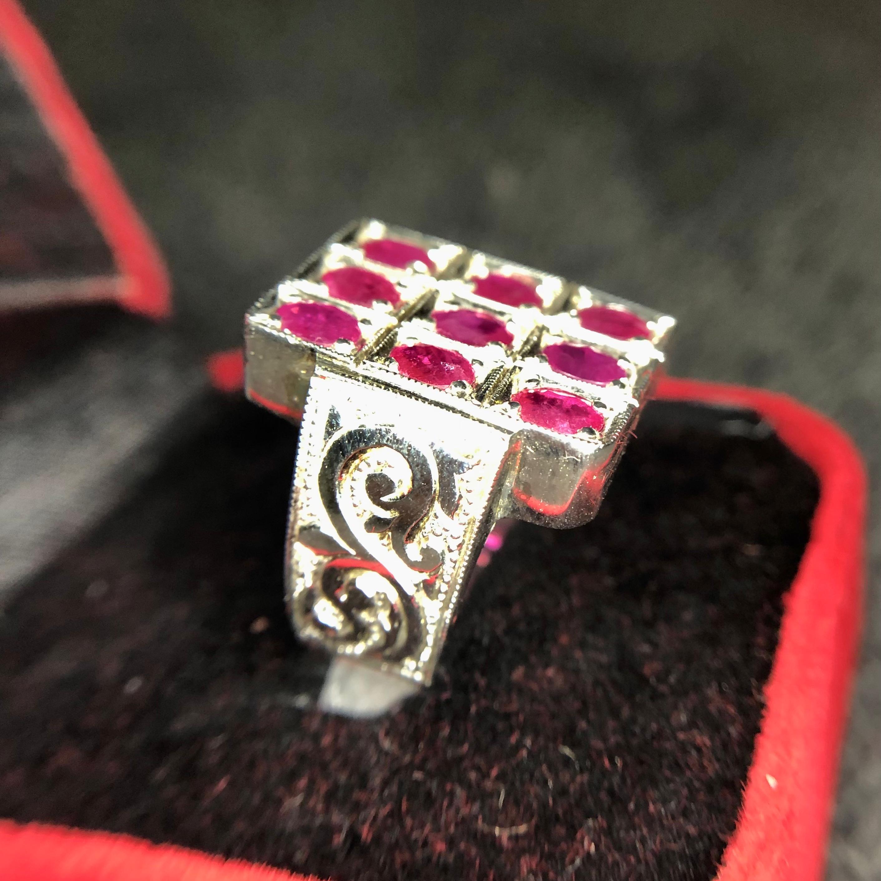 15.72 Gram Burma Ruby Ring Fix into 925 Silver — view 3
