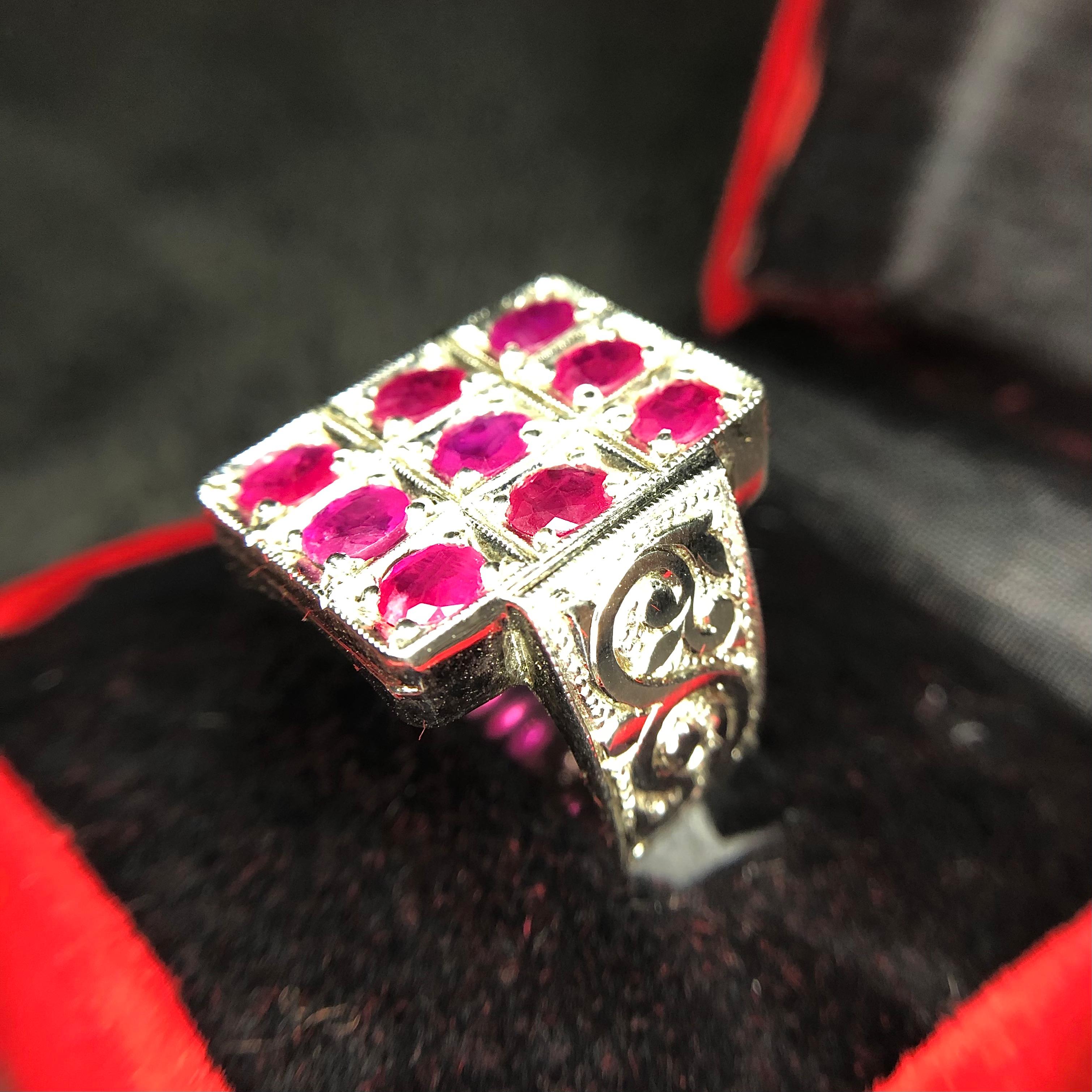 15.72 Gram Burma Ruby Ring Fix into 925 Silver — view 4