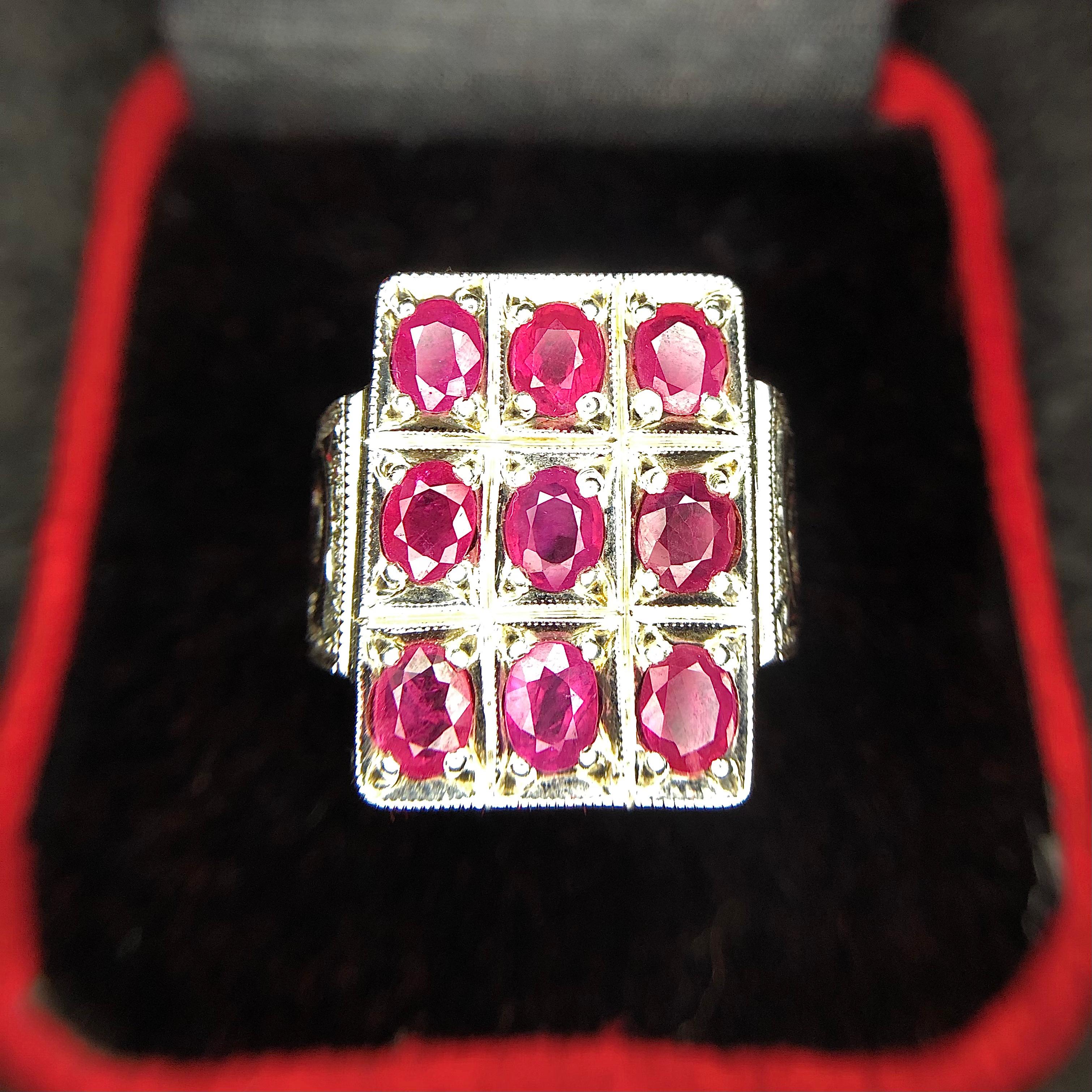 15.72 Gram Burma Ruby Ring Fix into 925 Silver — view 6