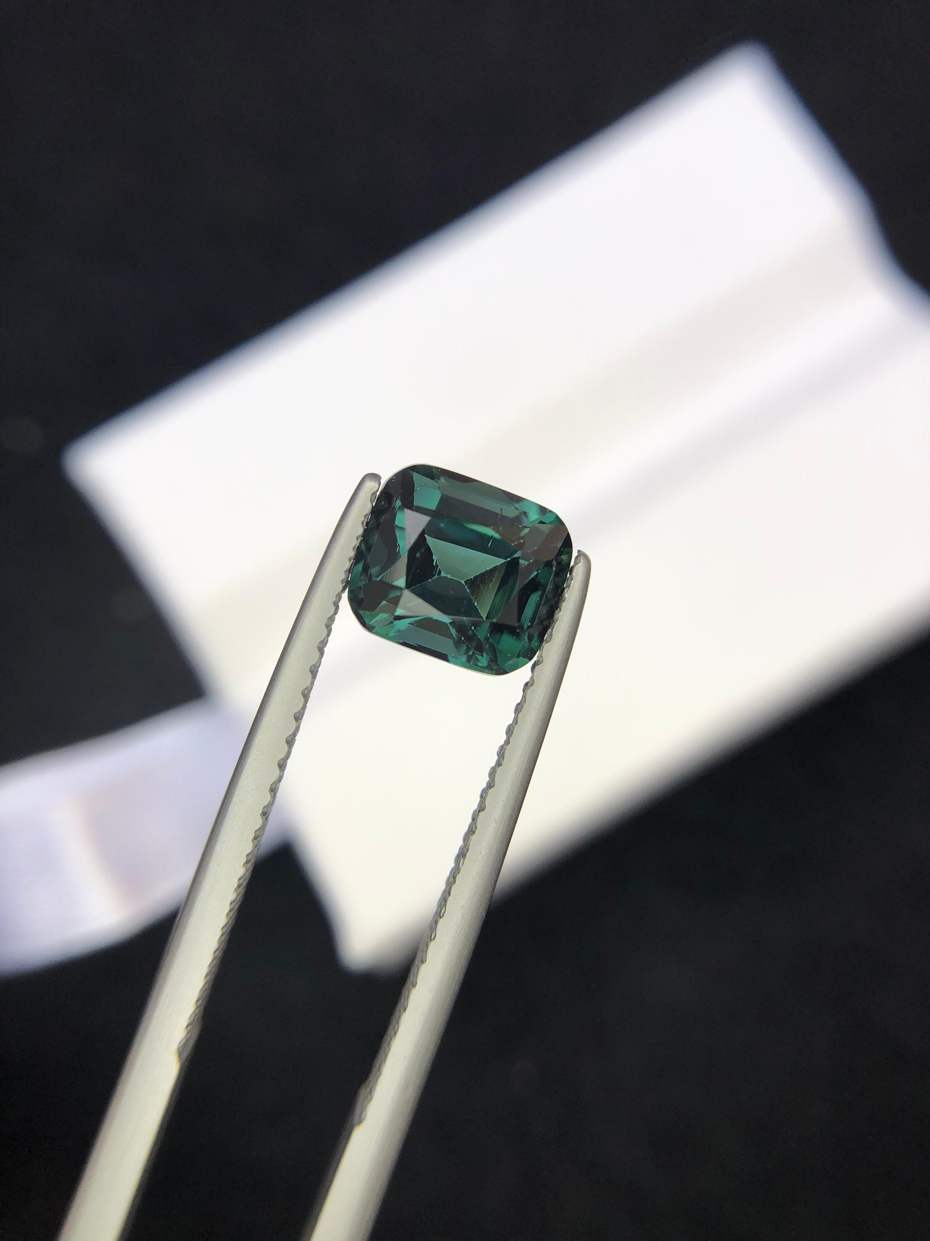 2.01 carats Bluish Green Tourmaline from Afghanistan — view 2