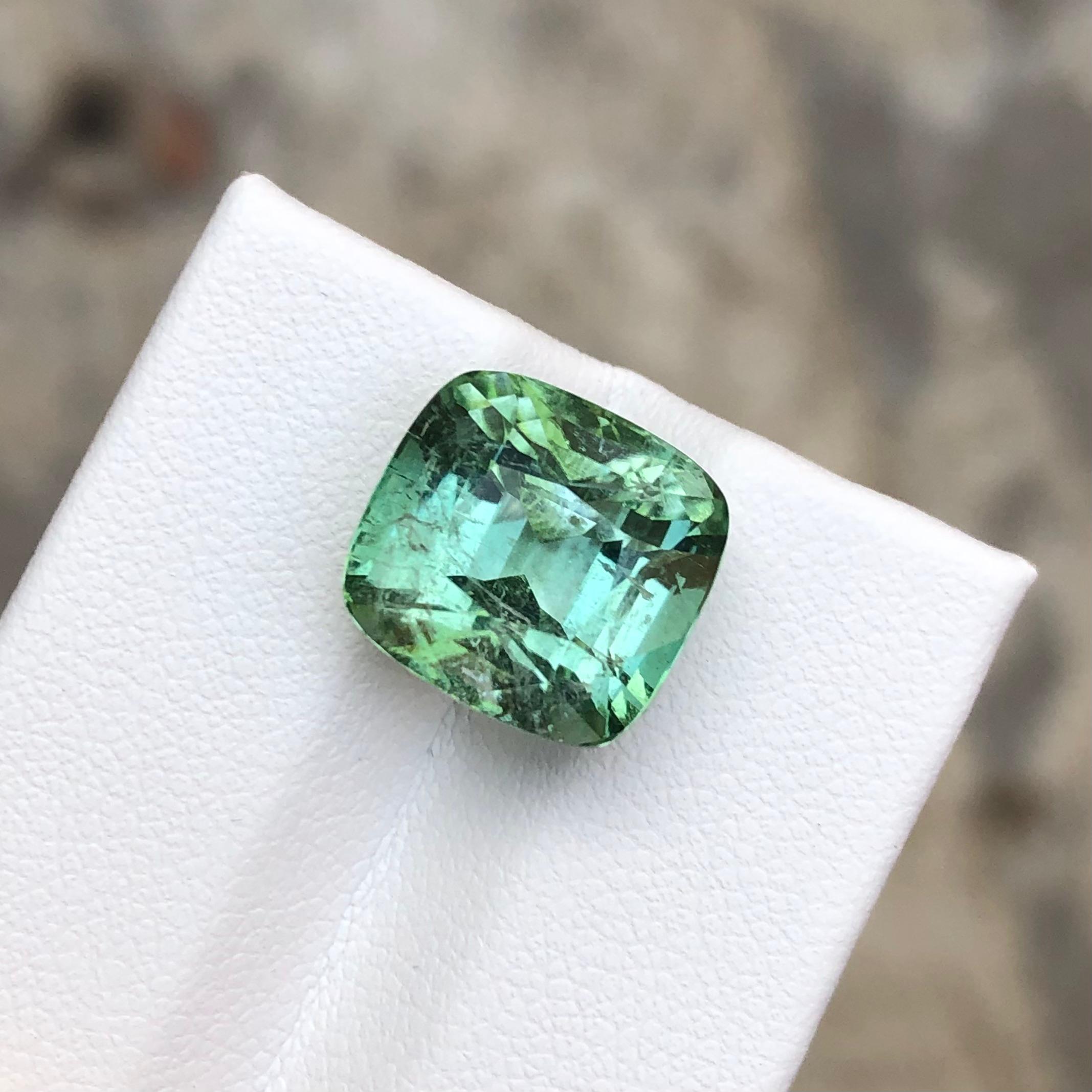 10.90 Carat Afghan Tourmaline Gemstone, Cushion Cut