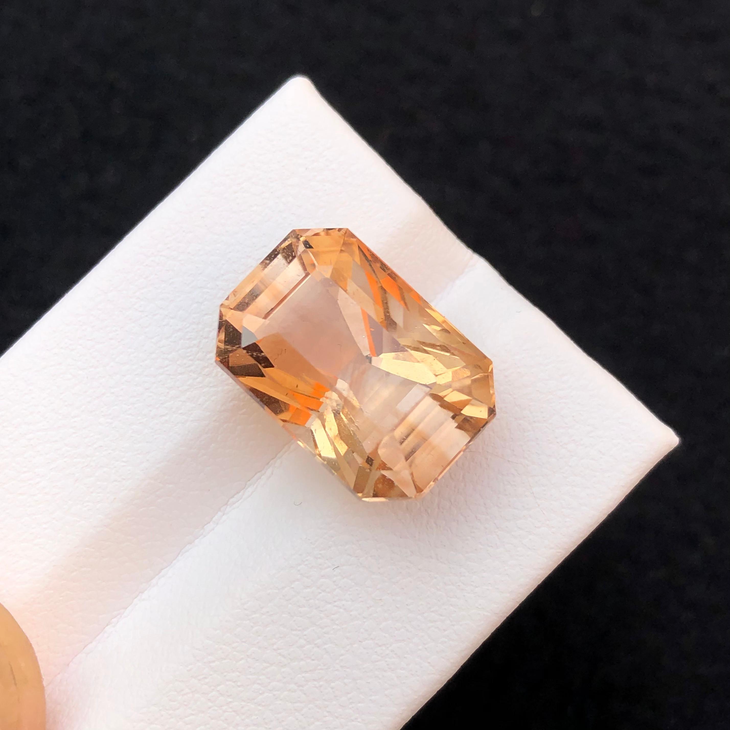 16.28 Carat Octagonal Topaz Gemstone, Pakistan Origin — view 2